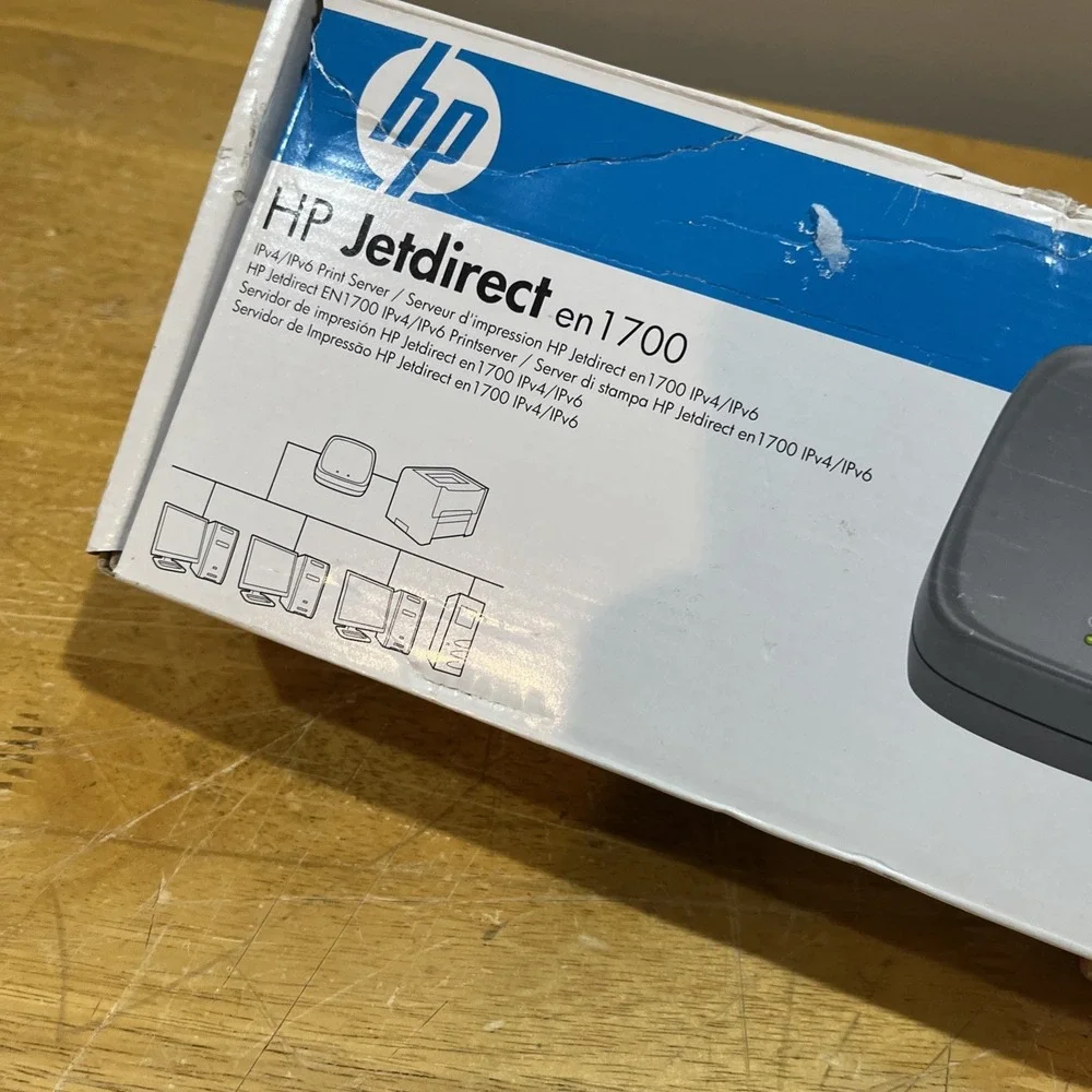 HP JetDirect en1700 External‎ Printer Server IPV4/IPv6 Daisy Chain Printers